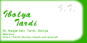ibolya tardi business card